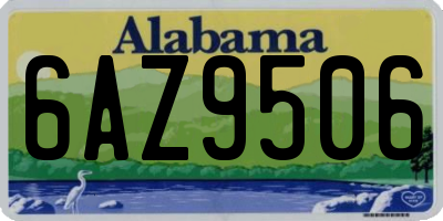 AL license plate 6AZ9506