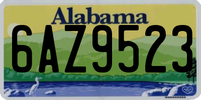 AL license plate 6AZ9523