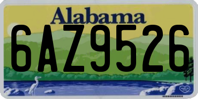 AL license plate 6AZ9526
