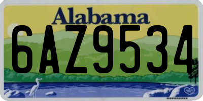 AL license plate 6AZ9534