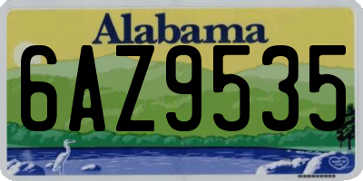 AL license plate 6AZ9535