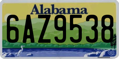 AL license plate 6AZ9538