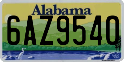 AL license plate 6AZ9540