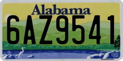 AL license plate 6AZ9541