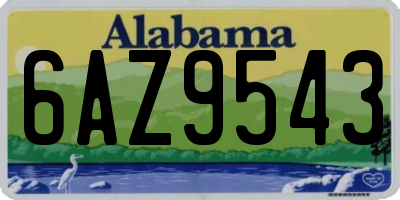 AL license plate 6AZ9543