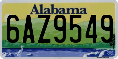 AL license plate 6AZ9549