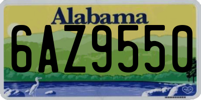 AL license plate 6AZ9550