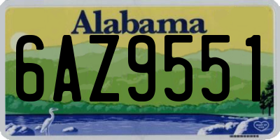 AL license plate 6AZ9551