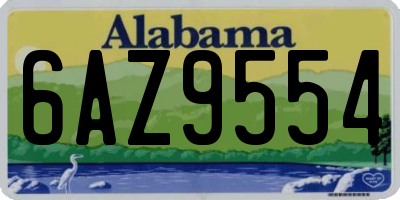 AL license plate 6AZ9554