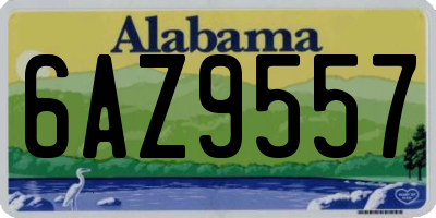 AL license plate 6AZ9557