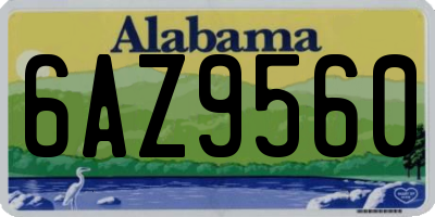 AL license plate 6AZ9560