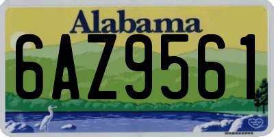AL license plate 6AZ9561