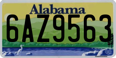 AL license plate 6AZ9563
