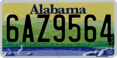 AL license plate 6AZ9564