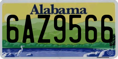 AL license plate 6AZ9566