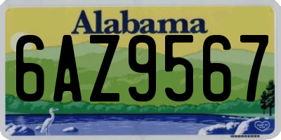 AL license plate 6AZ9567