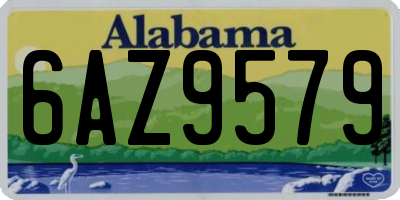 AL license plate 6AZ9579