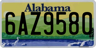 AL license plate 6AZ9580