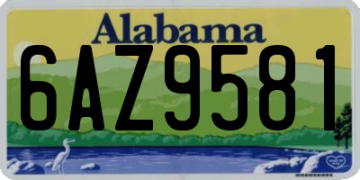 AL license plate 6AZ9581