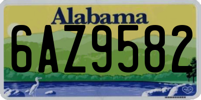 AL license plate 6AZ9582