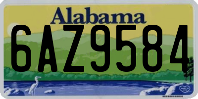 AL license plate 6AZ9584