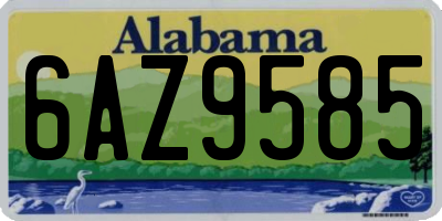 AL license plate 6AZ9585
