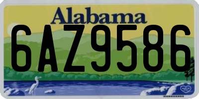 AL license plate 6AZ9586