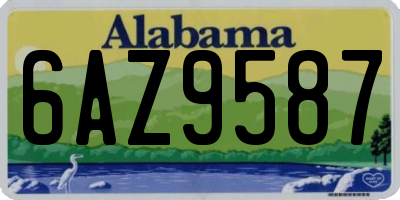 AL license plate 6AZ9587