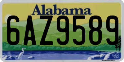 AL license plate 6AZ9589