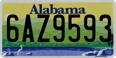 AL license plate 6AZ9593