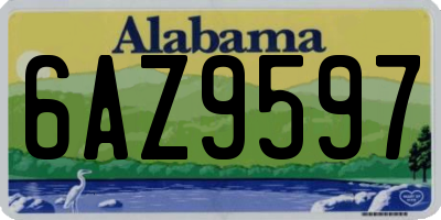 AL license plate 6AZ9597