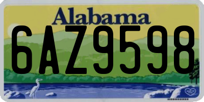AL license plate 6AZ9598