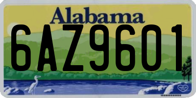 AL license plate 6AZ9601