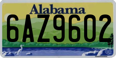AL license plate 6AZ9602