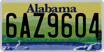 AL license plate 6AZ9604
