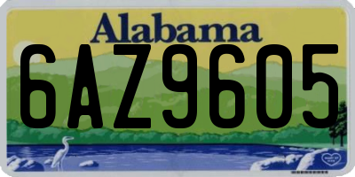 AL license plate 6AZ9605
