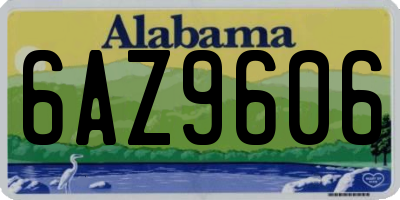 AL license plate 6AZ9606