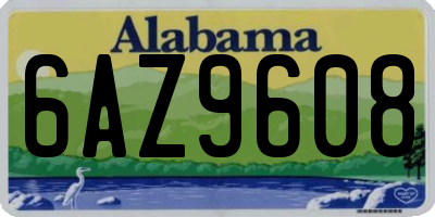 AL license plate 6AZ9608