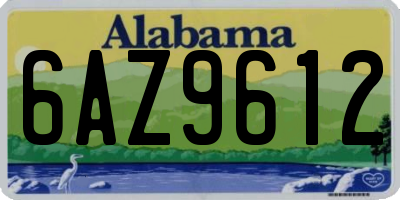 AL license plate 6AZ9612