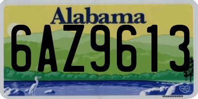 AL license plate 6AZ9613