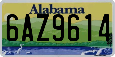 AL license plate 6AZ9614