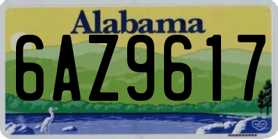 AL license plate 6AZ9617