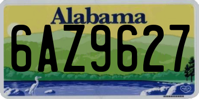 AL license plate 6AZ9627