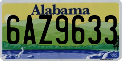 AL license plate 6AZ9633