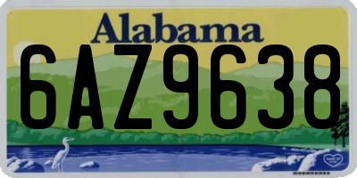 AL license plate 6AZ9638