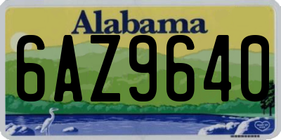 AL license plate 6AZ9640