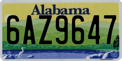 AL license plate 6AZ9647