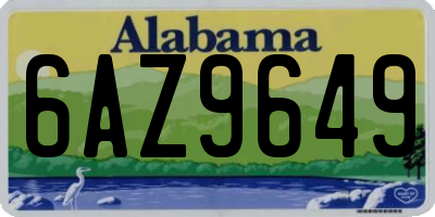 AL license plate 6AZ9649
