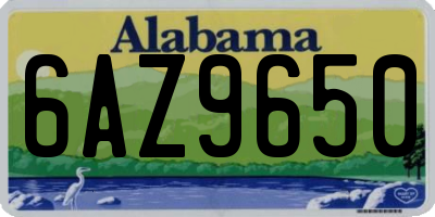 AL license plate 6AZ9650