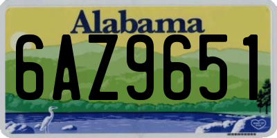 AL license plate 6AZ9651